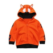 Dadaria Toddler Jacket Jackets For Toddlers Girls Boys Hoody Jackets Kids Zip Up Outerwear Coat Toddler Kids Coats Sweatshirt Orange 4-5 Years,Toddler